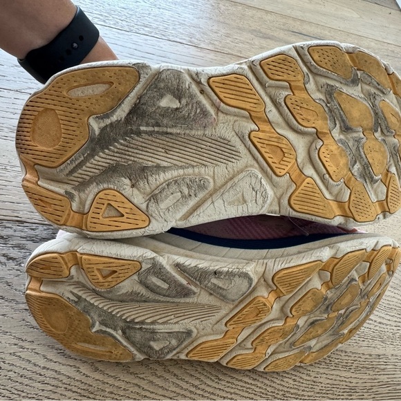 Hoka Vibrant Pink and Blue Athletic Shoes - Picture 4 of 5